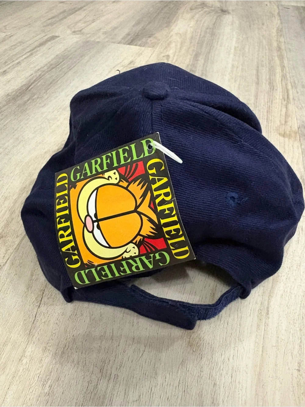 Vintage Navy Blue Garfield Classic Gear Baseball Cap NWT